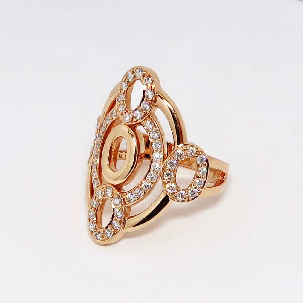 18k Pink Gold & Diamond Carousel Ring
