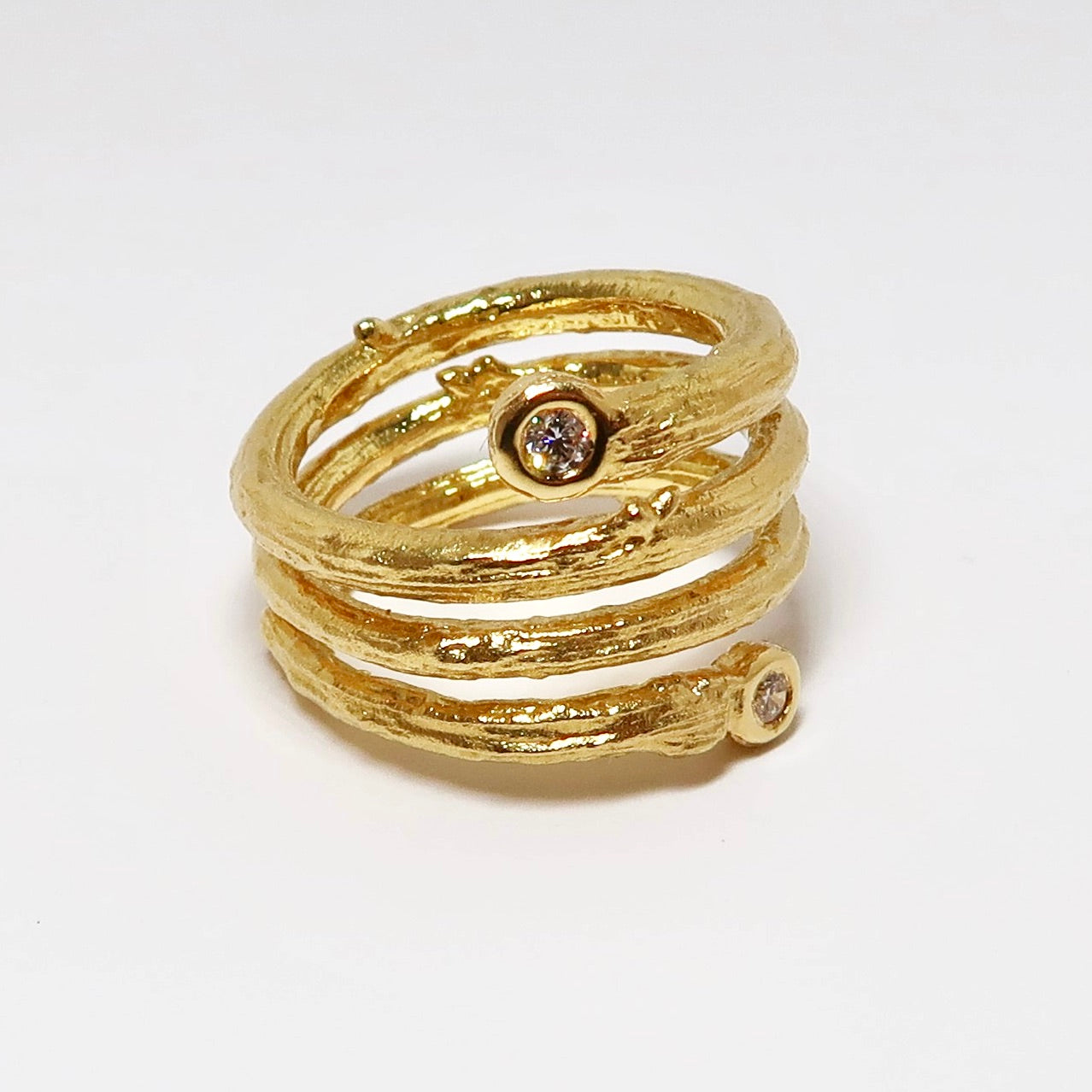 19k Yellow Gold Coil Ring