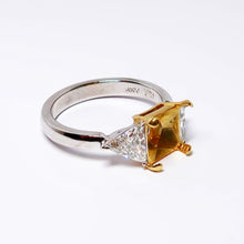 Load image into Gallery viewer, Handmade Platinum &amp; 18k Yellow Gold Setting Rings
