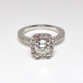Cushion Cut Diamond Ring w/ Halo