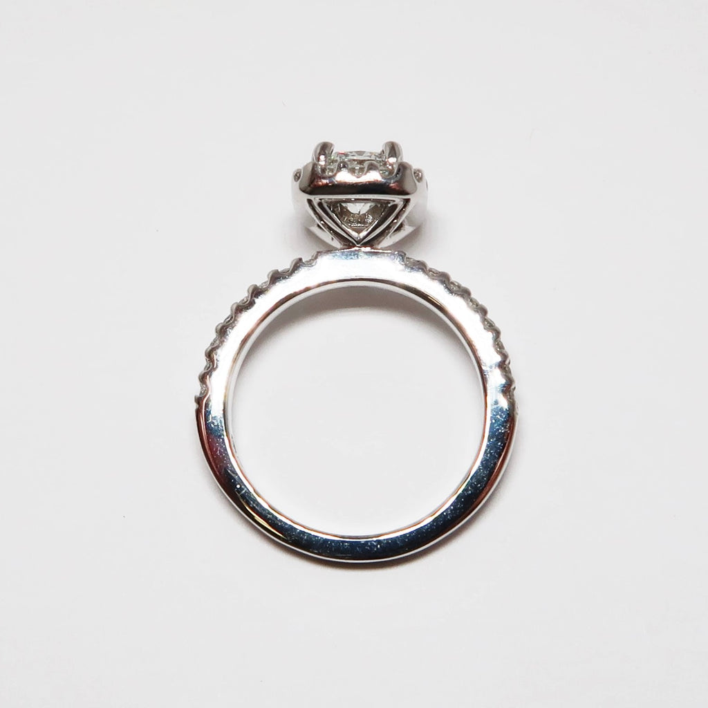 Cushion Cut Diamond Ring w/ Halo