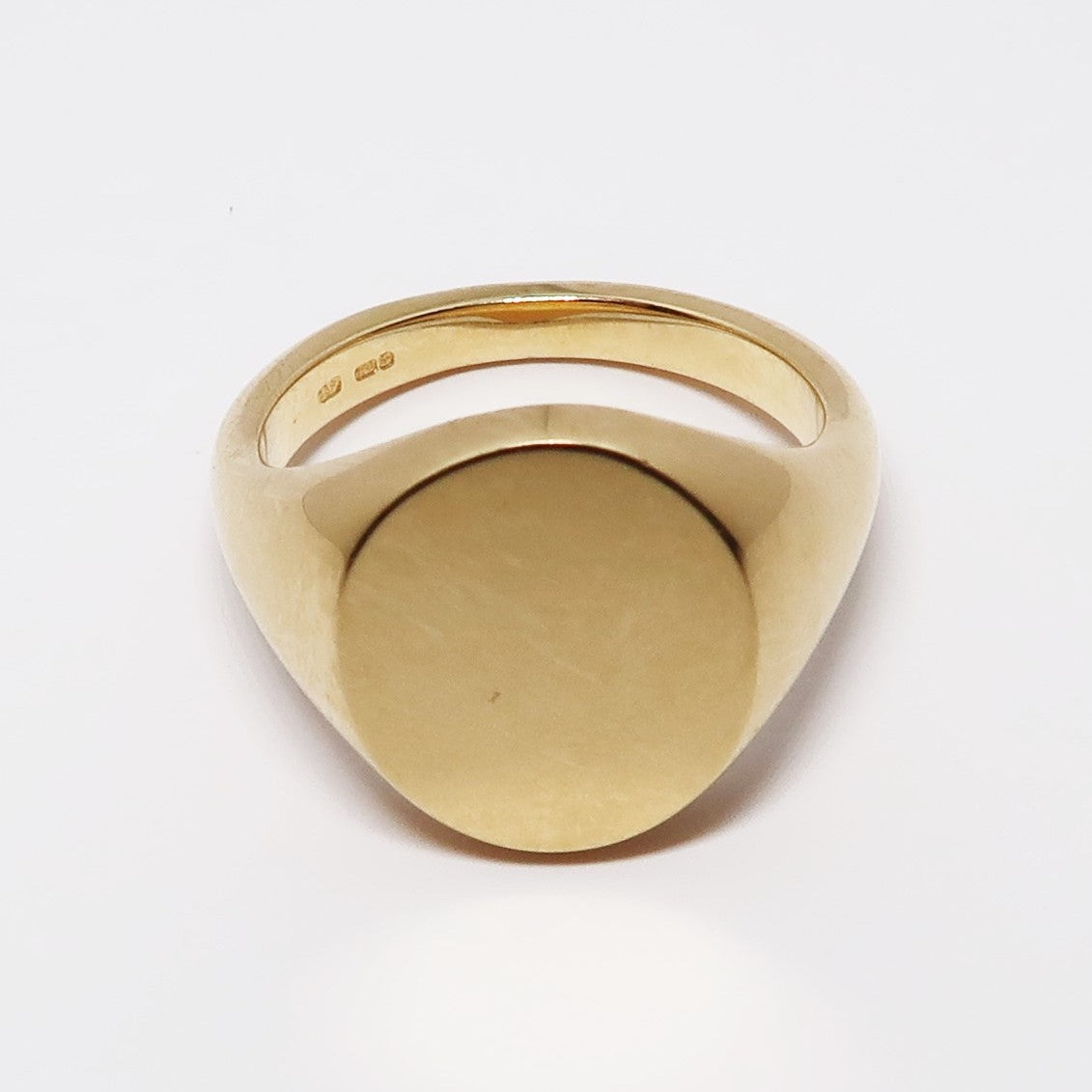 18k Yellow Gold Signet Ring - Blank
