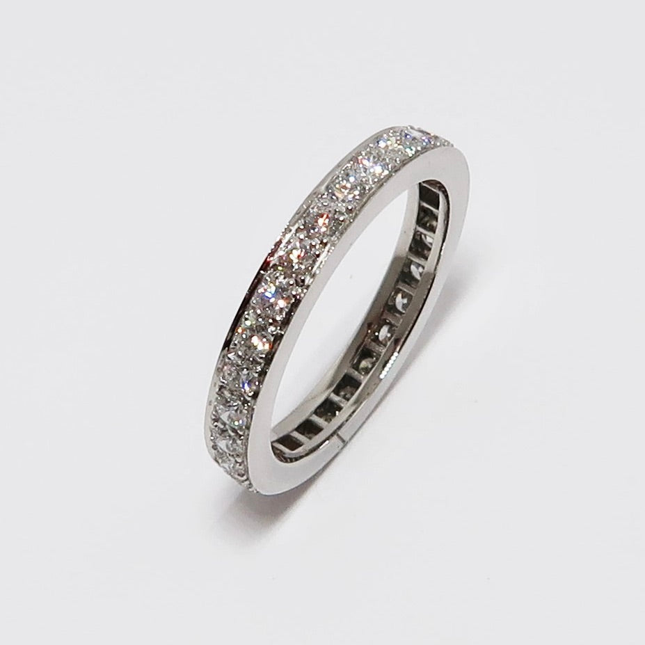 Diamond Bead Set Guard Ring