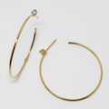 18k Yellow Gold 1.5" Outside Diameter Hoop Earring