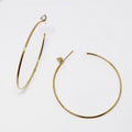 18k Yellow Gold 2" Outside Diameter Hoop Earring