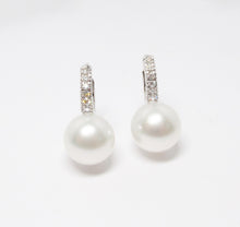 Load image into Gallery viewer, Pearl &amp; Diamond Earrings
