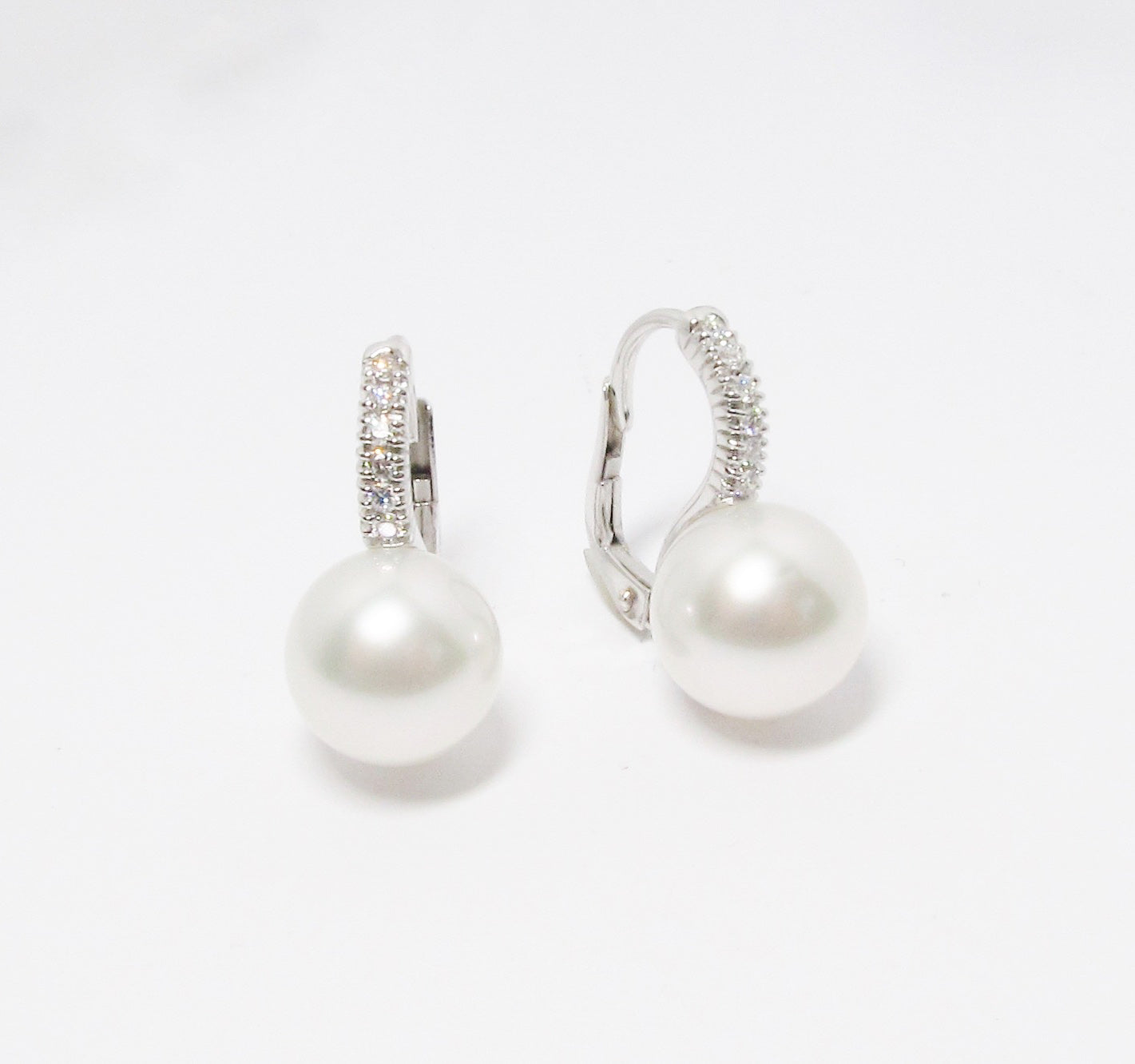 Pearl & Diamond Earrings