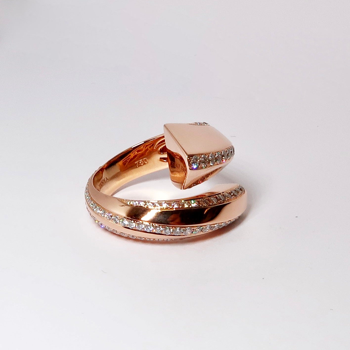 Rose Gold Bypass Ring