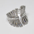 18k White Gold Wide Fan Diamond Ring
