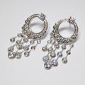 18k White Gold Diamond (74 count) Dangle Earrings