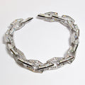 18k White Gold Marquise Link Diamond Bracelet