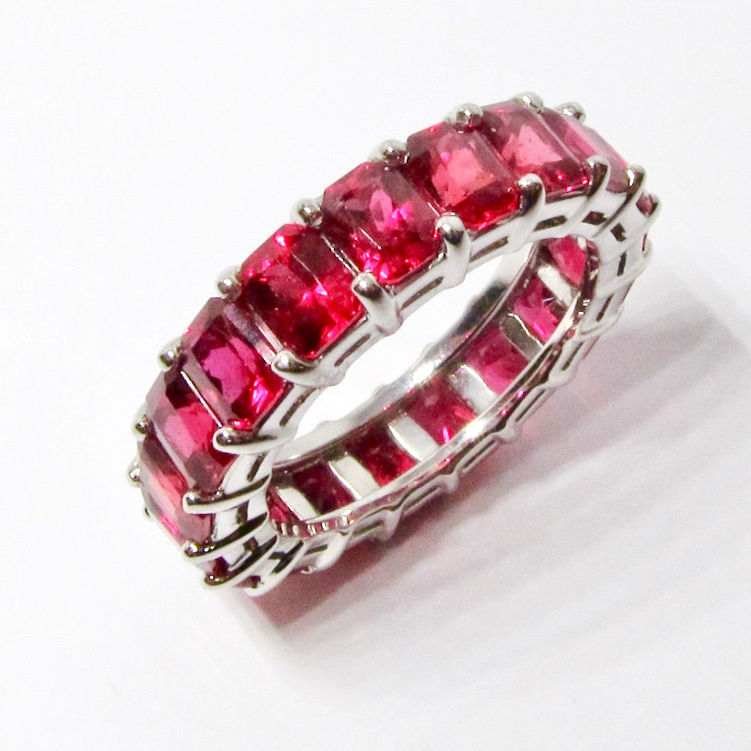 Platinum & Ruby Eternity Band