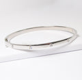 18k White Gold Diamond Bangle