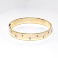 Yellow Gold Bangle Bracelet with Diamonds