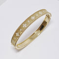 18k Yellow Gold Bangle with Diamonds