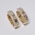 18k Yellow Gold Oval, Medium Width Hoop Earrings
