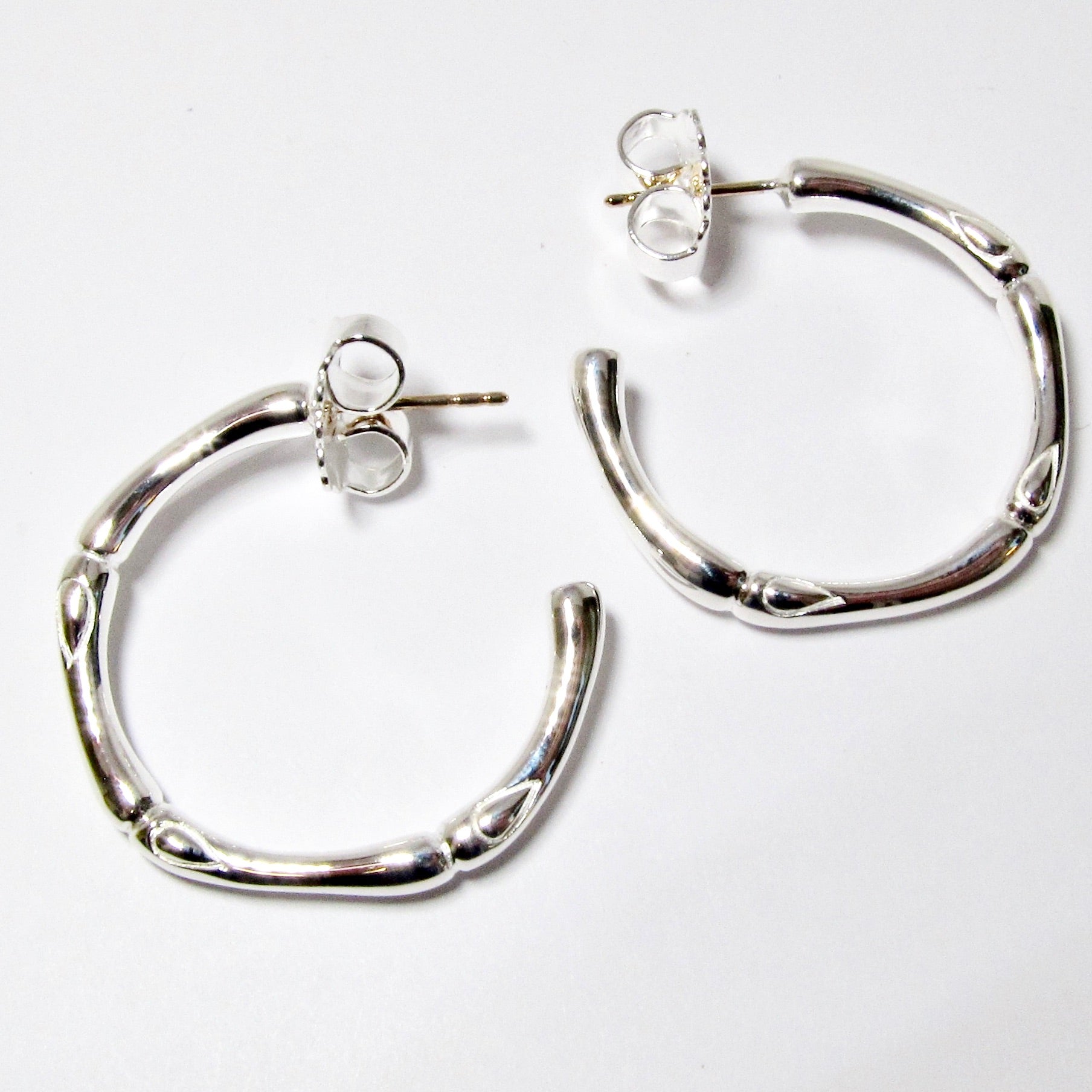 Small Bamboo Slender Hoops