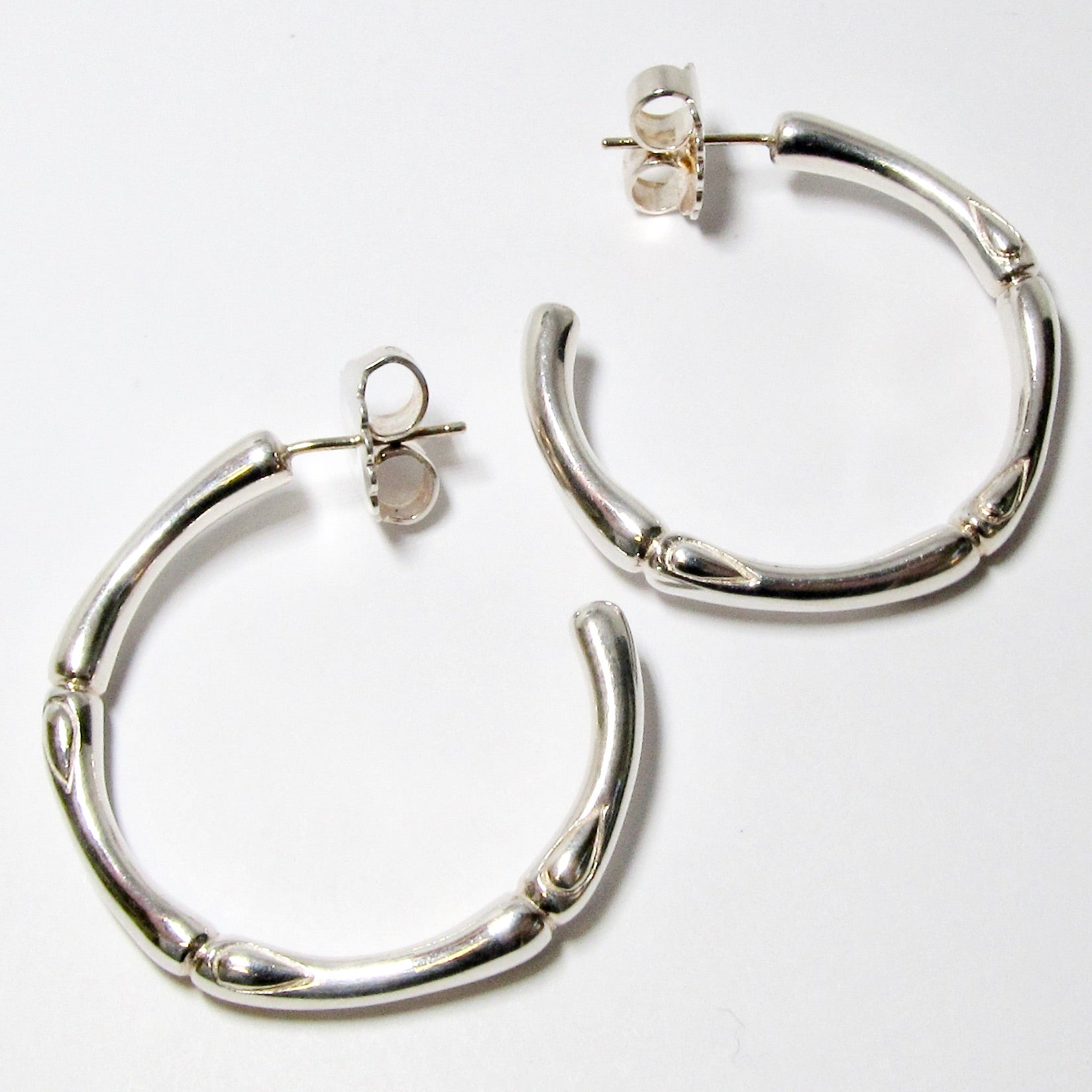 Large Bamboo Slender Hoops