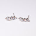 3 Stone Diamond Earrings