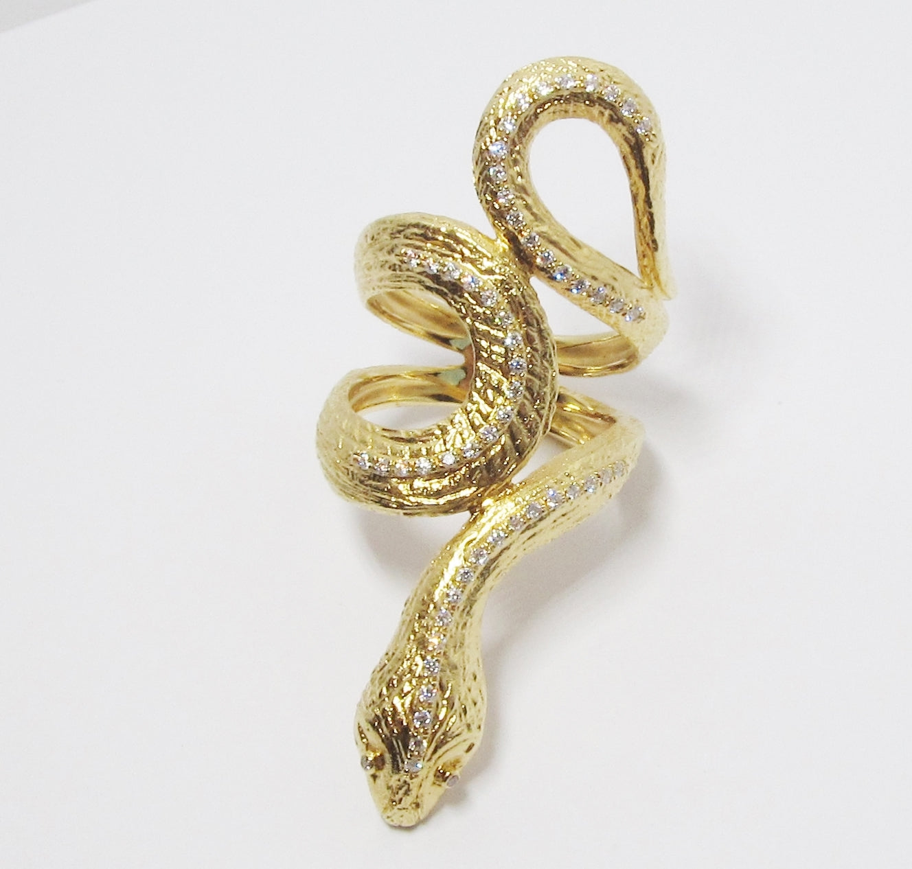 18k Yellow Gold Python Snake Ring
