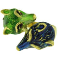 18k Yellow Gold Enamel Fox Head Ring