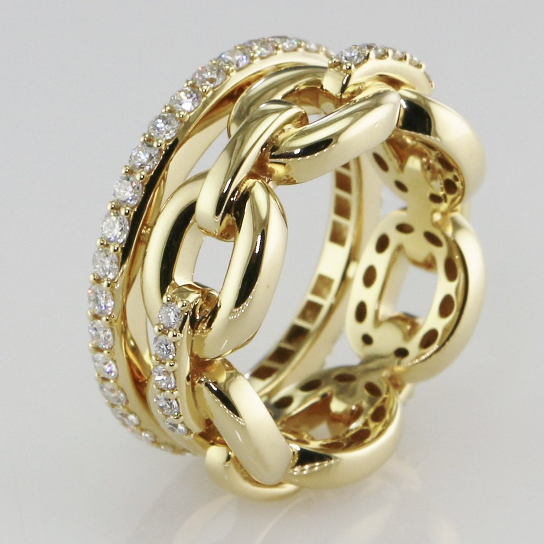 18k Yellow Gold & Diamond Ring