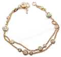 18k Rose Gold, Double-Stranded Diamond Bracelet