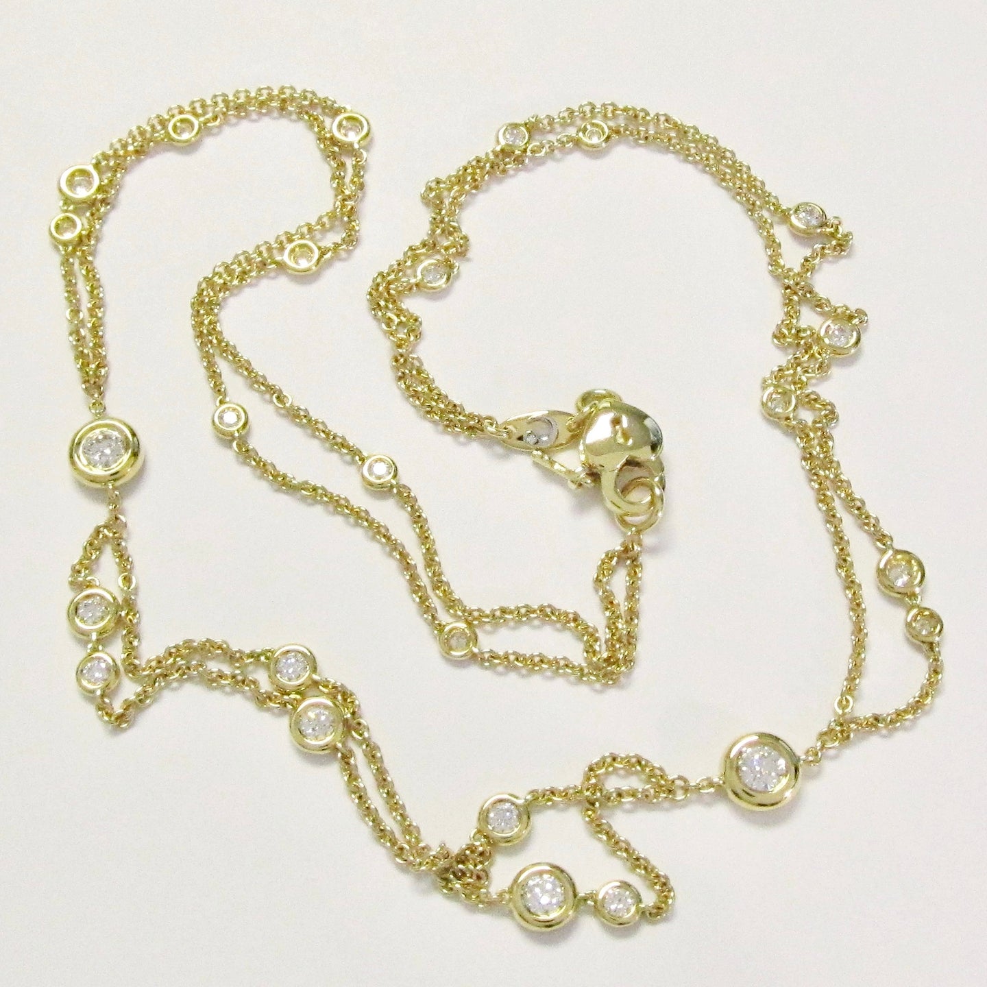 18k Yellow Gold, Double-Strand Necklace