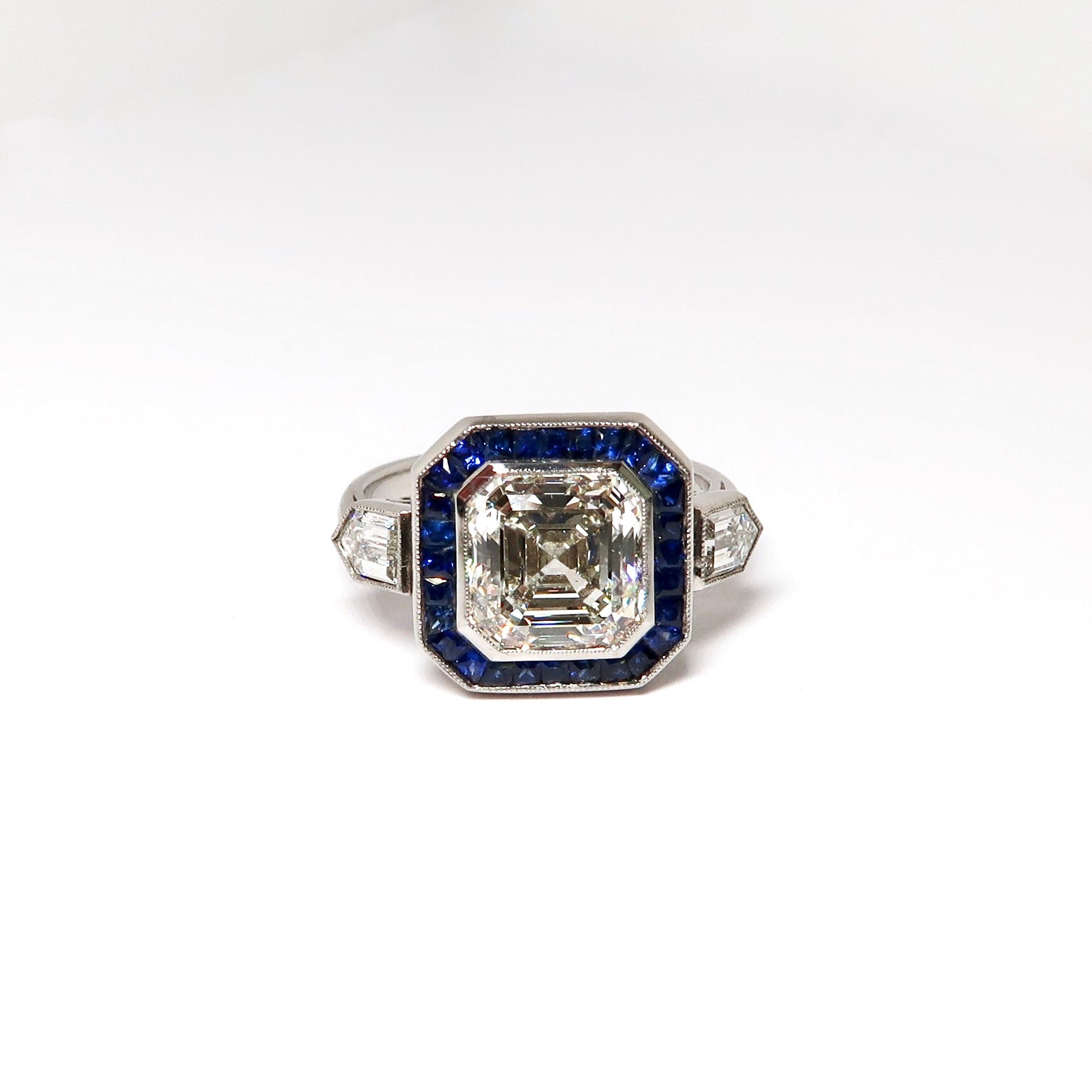 Diamond + Blue Sapphire Ring