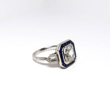 Load image into Gallery viewer, Diamond + Blue Sapphire Ring
