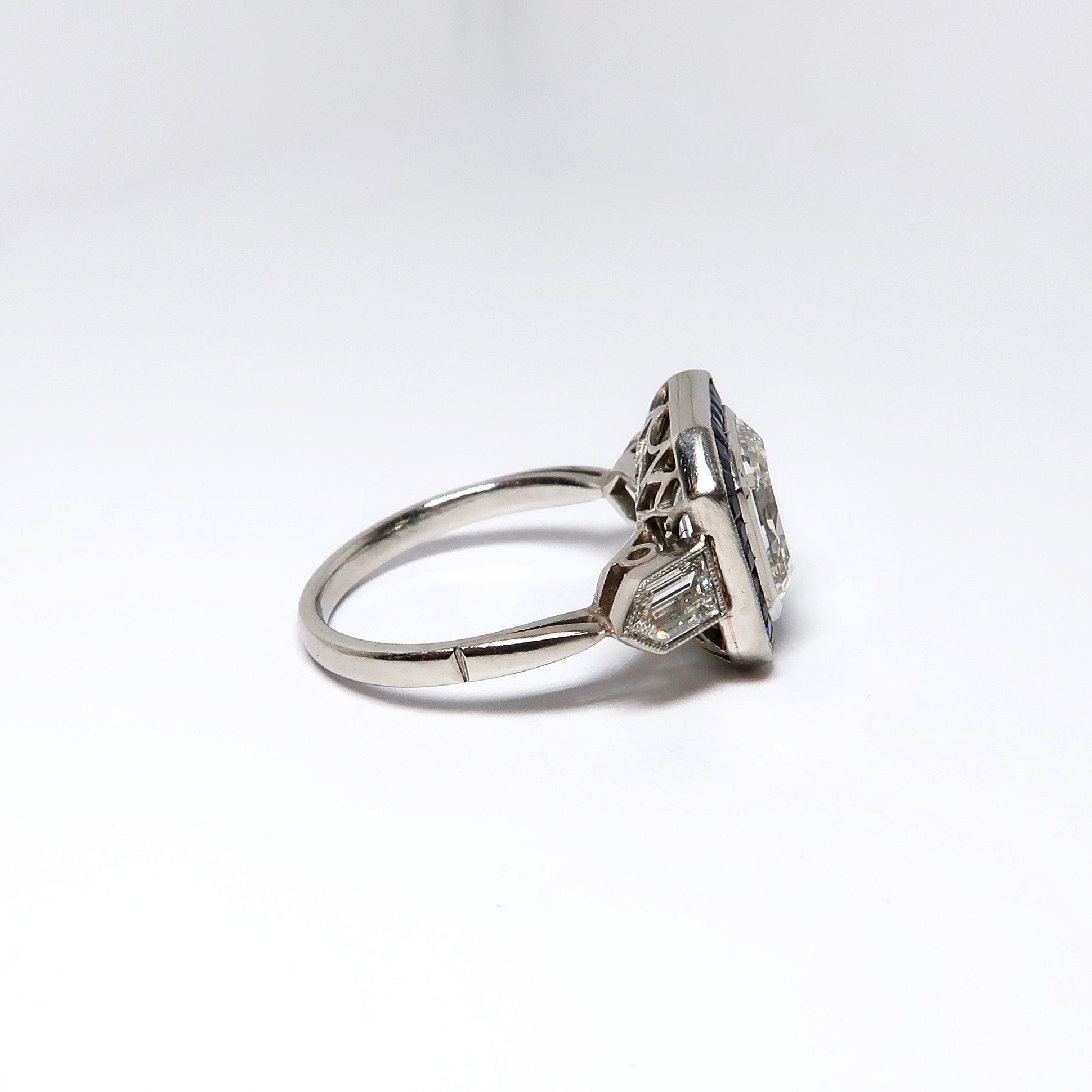Diamond + Blue Sapphire Ring