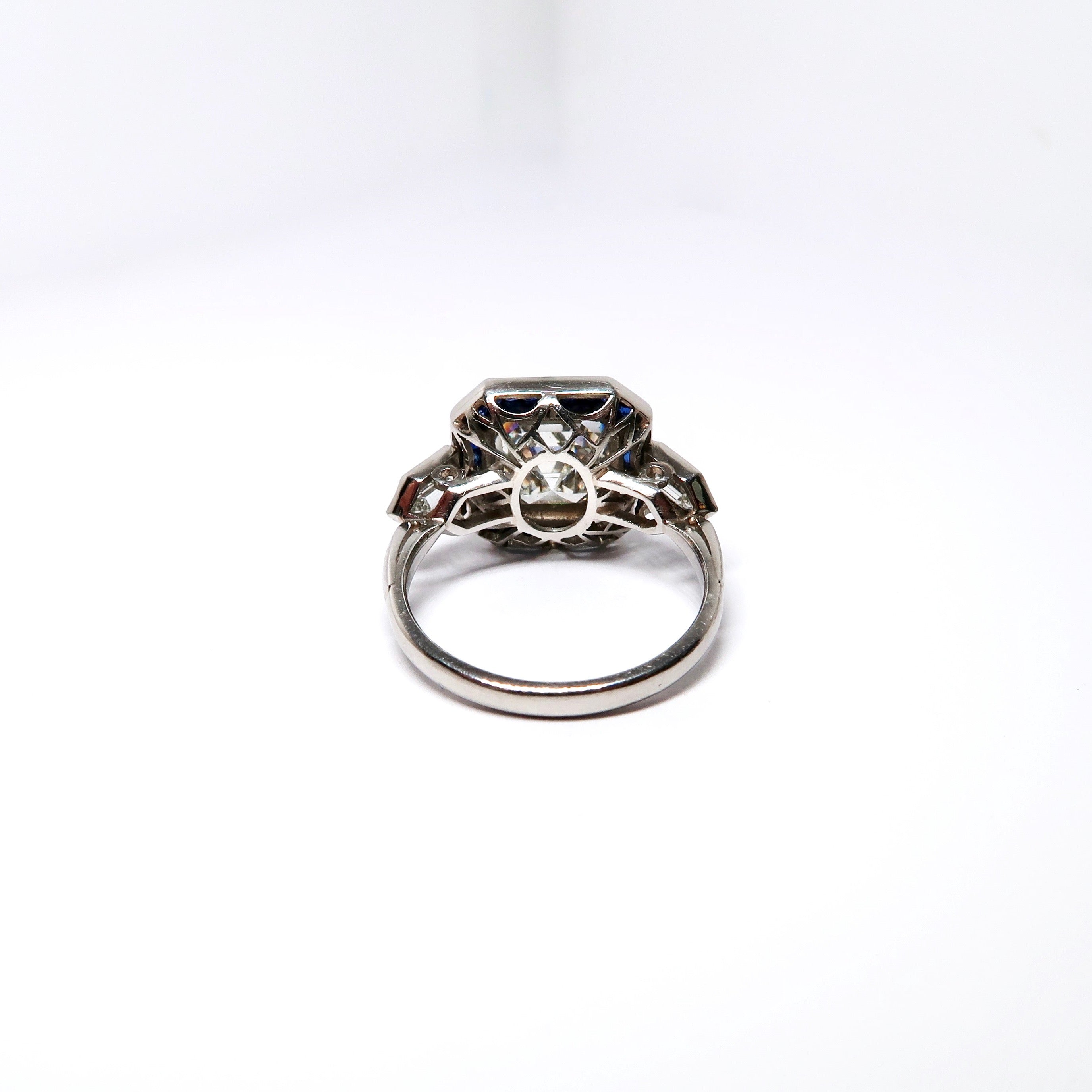 Diamond + Blue Sapphire Ring