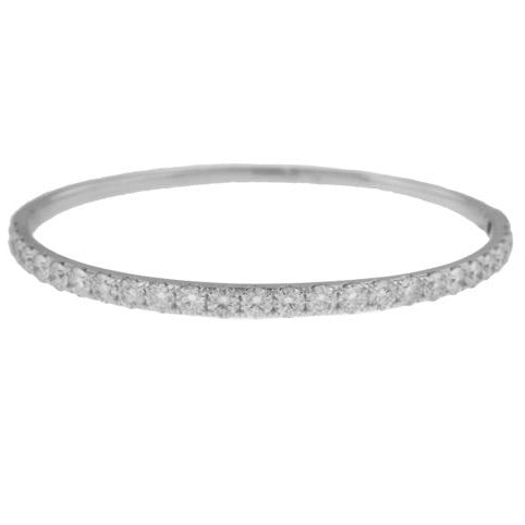 White Gold Diamond Bangle Bracelet