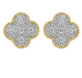 18kt Rose Gold Pave Set Diamond Earrings