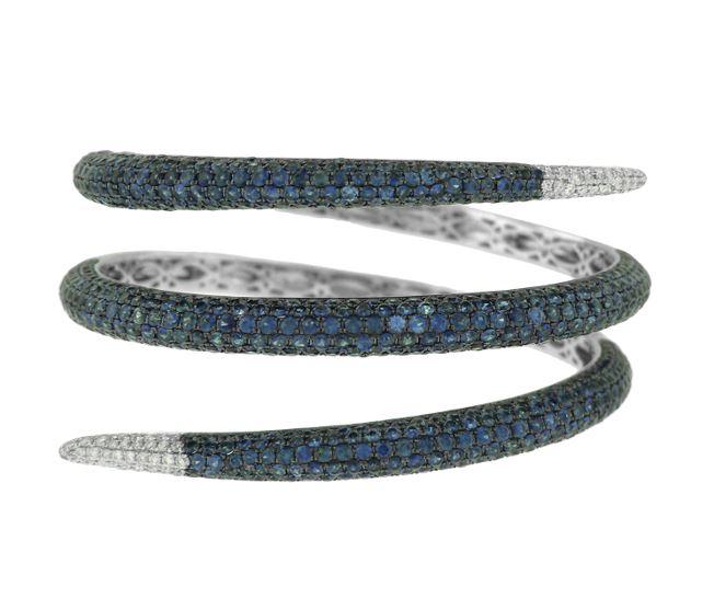 18kt White Gold Sapphire and Diamond Bracelet