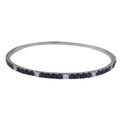 18k White Gold Sapphire and Diamond Bangle