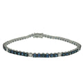 18k White Gold Sapphire and Diamond Bracelet
