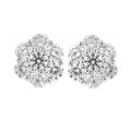 18kt White Gold Diamond Cluster Earrings