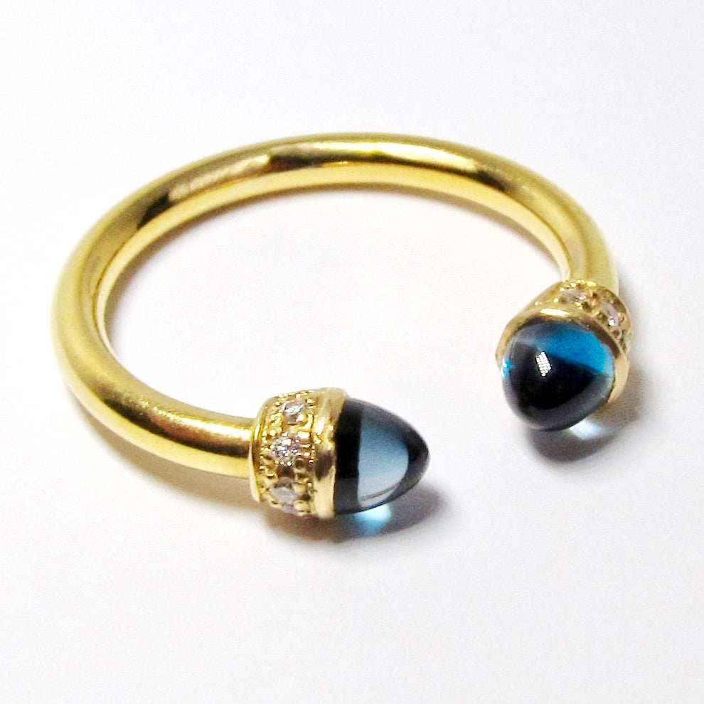 Gold Ring with Diamonds & Assorted Gems