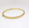 18k Yellow Gold Diamond Princess Bangle
