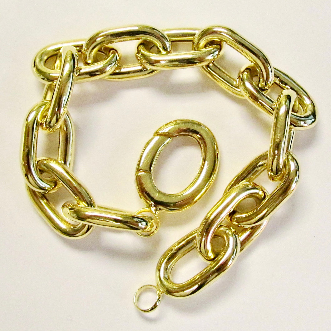 14k Yelow Gold Oval Link Bracelet