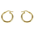 14k Yellow Gold, High Polish Hoop Earring