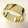 14k Yellow Gold, 25mm Wide Flat Bangle
