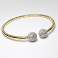 18kt Two-Tone Diamond Bangle