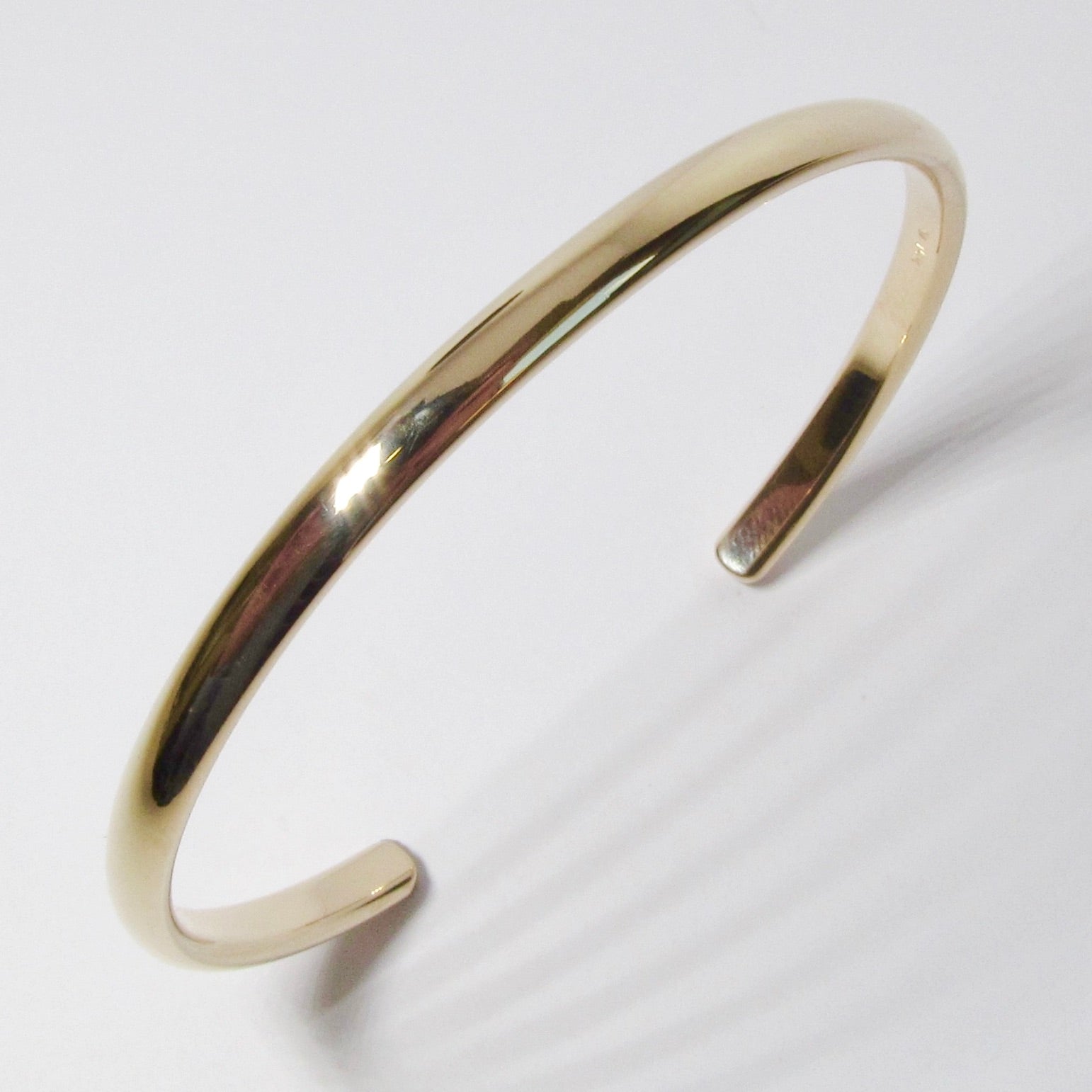 14k Yellow Gold Cuff Bangle
