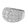 18k White Gold Dome Pave Diamond Ring