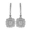 18k White Gold Hanging Diamond Earrings