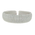 White Gold 7 Row Diamond Cuff Bracelet