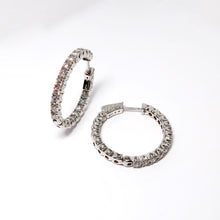 Load image into Gallery viewer, Round In/Out Diamond Hoop Earrings (Various Styles Available)
