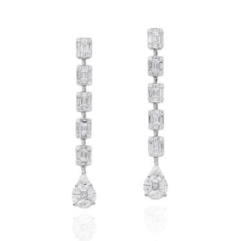 18kt White Gold Illusion Diamond